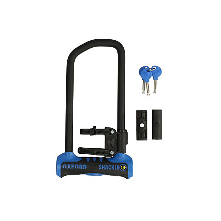 Protectie impotriva furtului U lock OXFORD Shackle 14 U Lock 320m x 177 mm color neagra blue LK322