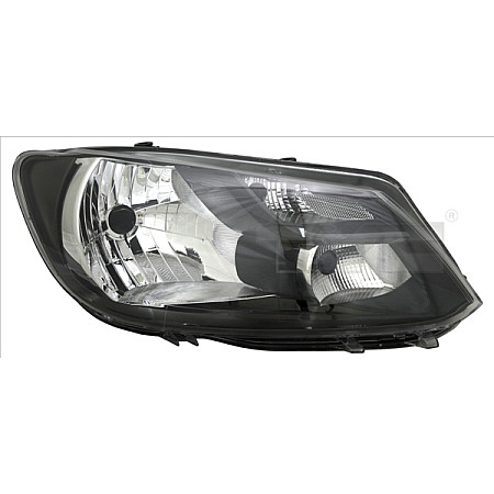 Far Lampa frontala Dreapta H4/P21 electric cu motor culoare insert: negru VW CADDY III CADDY III/MINIVAN TYC TYC 20-12473-15-2
