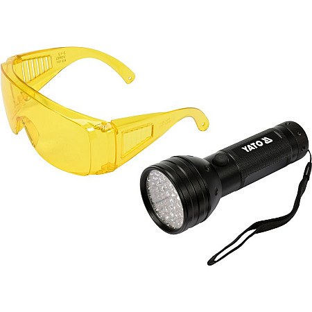 YT-08581 Kit Lanterna Led Uv + Ochelari