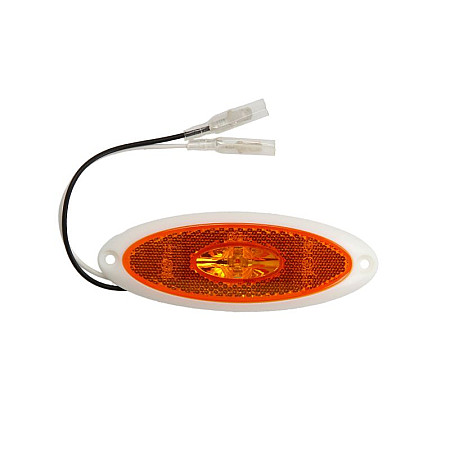 Lampa gabarit Outline marker lights L/R orange LED height 44mm width 124mm surface hose length 200 12V white frame JOKON 12.1015.000