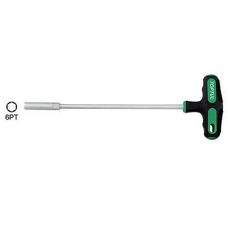 Cheie tubulara cu maner in T drept Hexagonal dimensiune metrica: 7 mm lungime: 230mm maner: plastic / tip T TOPTUL CTJA0723