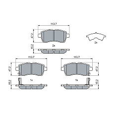 Set placute frana,frana disc Brake pads set front  SUZUKI IGNIS III 1.2/1.2H 10.16- BOSCH 0 986 460 075
