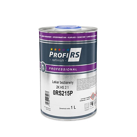 Vopsele Vopsea ProfiRS Professional 15 l incolor HS Fast transparent pt caroserie compusi organici volatili: 420 proportii: 2:1 set cu intaritor tip de pulverizare: pistol PROFIRS PROFESSIONAL 0RS215P-1.5L