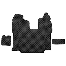 Covor compartiment picioare F-CORE pentru tunelul central cantitate in set 3 szt. material - piele matlasata eko culoare - negru transmisie automata SCANIA LPGRS PGRT 01.10- F-CORE F-CORE RH10 BLACK