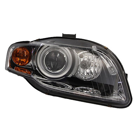 Far Lampa frontala Dreapta D1S/P21W electric cu motor culoare insert: negru/cromat culoare semnalizator: portocaliu AUDI A4 B6 A4 B7 TYC TYC 20-11427-05-2
