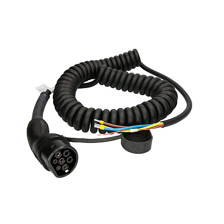 Stecher de incarcare, vehicul electric EV charging cable spiral Jazzy2Go phases quantity: 1 plug type: 2 4m 74kW 32A 6mm neagra no logo with protective plug DS DS 3 / DS 3 DS 4 II DS 7 DS 9 1ET25-ZKXZK01 10.83- INTRAMCO JAZ632108C-B