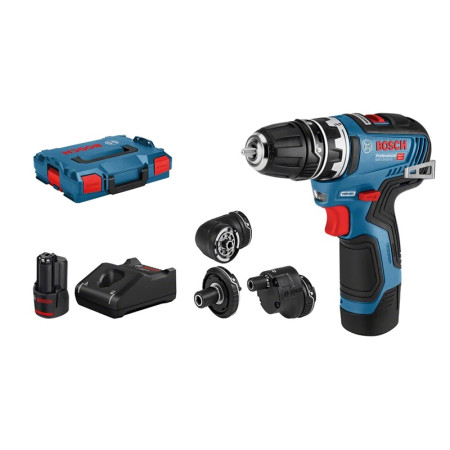 &quot;Surubelnita burghiu Screwdriver machine 1/4&quot;&quot; / 15-10mm / FlexiClick / HEX / wymienny 12V maximum torque: 34 Nm 2x3 Ah Li-Ion set of adaptor katowy&quot; BOSCH 0 601 9H3 000