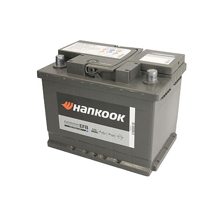 Acumulator Pornire Battery HANKOOK 12V 60Ah/640A START&amp;STOP EFB R+ standard 242x174x190 B13 efb/starting HANKOOK BATTERIES EFB56030