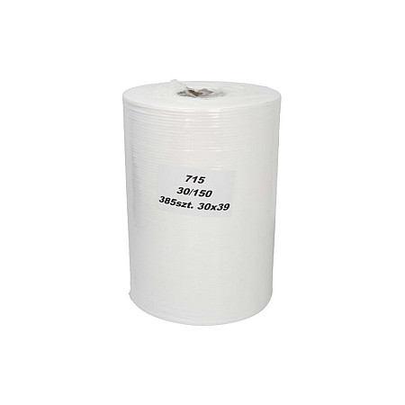 Lavete si carpe absorbante de praf Dust absorbing cloth 385 leaves dust-free specialist cleaning agent resistant to solvents detergents and oil-derivatives white - PZH certificate - roll 30cm/150mb with very high absorption ENGITECH ENT120101