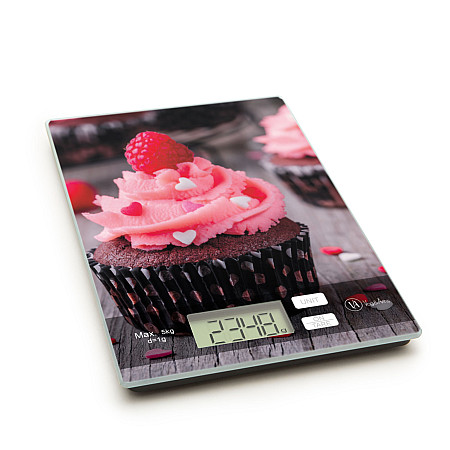 Vog und Arths - Cntar de buctrie, 5 kg, model muffin roz