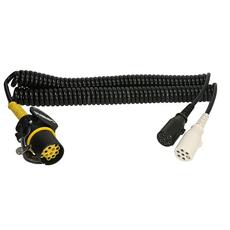 Cablu infasurat Spiral electric wire version Duracoil+ polyurethane max length 45m plug type: 15/7/7 24 V 24V no of lines: 1x15+6x10mm temperature range90/-40 12 active pins in plug 15 Adaptor 15-N/S EUR PHILLIPS C022-012045-1005