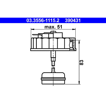 Buson, rezervor lichid de frana Capac vas lichid frana ATE 03.3556-1115.2