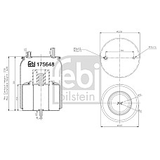 Burduf, suspensie pneumatica Air suspension bellows rectangular base holes VOLVO FH VOLVO FH FH II FH III FH16 FH16 II FH16 III FM II FM III FMX II FMX III 01.03- FEBI BILSTEIN 175648