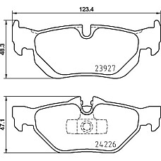 Set placute de frana Spate BMW 1 E81 1 E87 1 E88 3 E90 3 E91 3 E92 3 E93 2.0/2.0D/3.0 09.05-12.13 BREMBO P 06 105