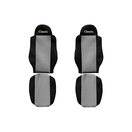 Husa scaun Huse pentru scaune Classic gri material velours serie CLASSIC centura de siguranta a pasagerului asamblata in scaun centura de siguranta a soferului asamblata in scaun MAN F-CORE F-CORE PS05 GRAY