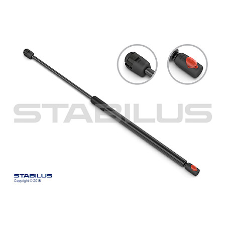 Amortizor capota Arcul cu gaz capota motor Dreapta lungime maxima: 3385mm sUV:77mm  MERCEDES S A217 S C217 S W222 V222 X222 KABRIOLET/KUPE/LIMUZINA 05.13- STABILUS STA423057