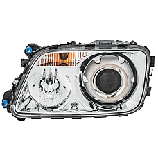 Far Headlamp L D1S/H1/PY21W/W5W insert colour: chromium-plated indicator colour: transparent MERCEDES ACTROS MP2 / MP3 10.02- HELLA 1EL009 513-211