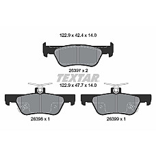 Set placute frana,frana disc Brake pads set rear HONDA JAZZ V 1.5H 02.20- TEXTAR 2639701