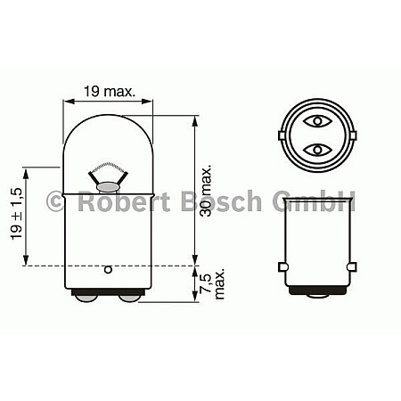 Bec, iluminare numar circulatie Bec cutie 10buc R5W 12V 5W BA15D bec de baza Pure Light MERCEDES A W168 E VF210 E W210 E T-MODEL S210 G W461 S C140 S C215 S W140 S W220 SL R129 10.62- BOSCH 1 987 302 237/10