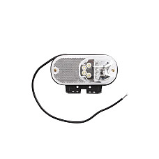 Lampa gabarit Outline marker lights L/R white LED height 735mm width 152mm depth 36mm surface hose length 500 with hanger 12/24V with reflector WAS 1176 W172