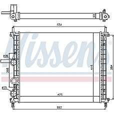 Radiator, racire motor Radiator motor  FIAT BRAVA BRAVO I 1.2 NISSENS NIS 617848