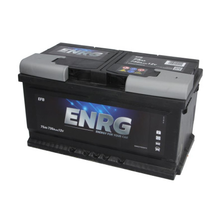 Acumulator Pornire Acumulator ENRG 12V 75Ah/730A START&amp;STOP EFB R+ borna standard 315x175x175 B13 - flansa de montare 10.5 mm efb/pornire ENRG ENRG575500073