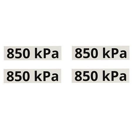 Autocolant de avertizare Axle load sticker 850 kPA 4pcs set soft 133cm x 33cm CARGOPARTS CARGO-T143