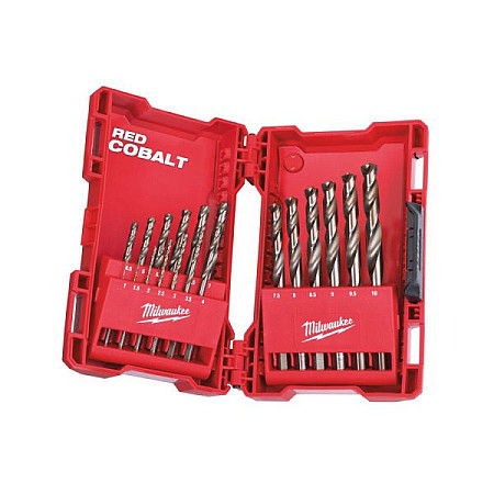 Burghiu Drill bit kit HSS-Co 19 pcs drill bit diameter: 1 15 2 25 3 35 4 45 5 55 6 65 7 75 8 85 9 95 10mm intended use material: cast iron / steel MILWAUKEE 4932352470