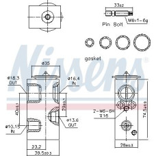 Supapa expansiune. clima Air conditioning valve IVECO DAILY IV DAILY V DAILY VI ABARTH 500 - 595 - 695 500C - 595C - 695C IVECO DAILY CITYS (IS56CC2BA), Autobuz, 06.2014 - 10.2016 Nissens 999342