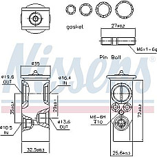 Supapa expansiune. clima Air conditioning valve MERCEDES 124 A124 124 C124 124 W124 124 T-MODEL S124 190 W201 G W461 G W46 CITROEN ZX Break (N2), Turism, 10.1993 - 07.1999 Nissens 999297