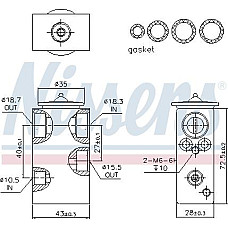 Supapa expansiune. clima Air conditioning valve ABARTH 500 - 595 - 695 500C - 595C - 695C FIAT 500 500 C DOBLO DOBLO-MINIV FIAT SIENA (178_, 172_), Sedan, 04.1996 - 12.2016 Nissens 999248