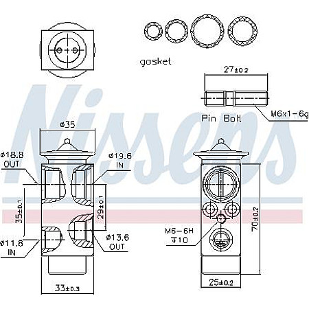 Supapa expansiune. clima Air conditioning valve MERCEDES AMG GT C190 C C204 C CL203 C W203 C W204 C T-MODEL S203 C T-MODEL MERCEDES-BENZ S-CLASS (C216), Compartiment, 05.2006 - 12.2013 Nissens 999233