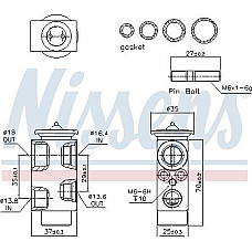 Supapa expansiune. clima Air conditioning valve BMW 3 E46 X3 E83 X5 E70 X5 F15 F85 X6 E71 E72 X6 F16 F86 MINI R56 R57 R58 BMW 3 Touring IV (E46), Turism, 06.1999 - 07.2005 Nissens 999222