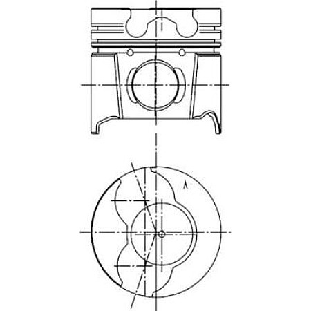 Piston RENAULT MEGANE I Coach (DA0/1_), Compartiment, 03.1996 - 08.2003 Kolbenschmidt 99561620