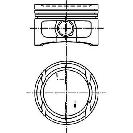 Piston VW GOLF IV (1J1), Hatchback, 08.1997 - 12.2007 Kolbenschmidt 99562620