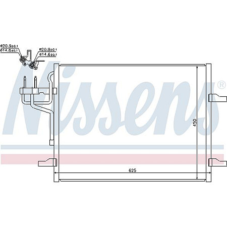 Condensator. climatizare A-C condenser FORD KUGA I 2.0D-2.5 02.08-11.12 FORD KUGA I (DR), Crossover, 02.2008 - 11.2012 Nissens 940144
