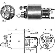 Solenoid. electromotor Electromagnet de pornire FIAT BRAVA BRAVO I CINQUECENTO MAREA PUNTO SEICENTO - 600 LANCIA Magneti Marelli 940113050497