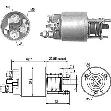 Solenoid. electromotor Electromagnet de pornire FIAT PALIO PANDA STRADA 0.8-1.0-1.2 01.86- Magneti Marelli 940113050470
