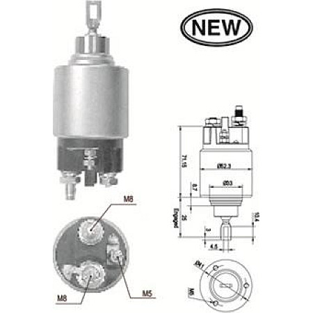 Solenoid. electromotor Electromagnet de pornire CITROEN BERLINGO-MINIVAN BX EVASION JUMPER XANTIA XM XSARA ZX 1.6 CITROEN BX (XB-_), Hatchback, 10.1982 - 12.1994 Magneti Marelli 940113050554