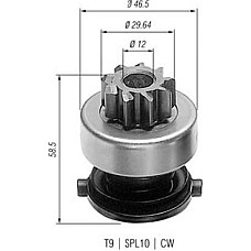 Pinion electromotor Roata de pornire a rotii libere BMW 1502-2002 E10 2500-3.3 E3 3 E21 3 E30 3 E36 5 E12 5 E28 5 Magneti Marelli 940113020136