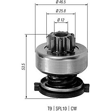 Pinion electromotor Roata de pornire a rotii libere ALFA ROMEO 145 146 33 AUDI 80 B3 CHEVROLET ZAFIRA OPEL ASCONA Magneti Marelli 940113020226