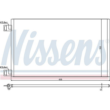 Condensator. climatizare A-C condenser MERCEDES CITAN MPV CITAN MIXTO DOUBLE CABIN CITAN-MINIVAN W415 RENAULT KANGOO BE BO RENAULT KANGOO / GRAND KANGOO (KW0/1_), Dubita, 02.2008 - Nissens 940184