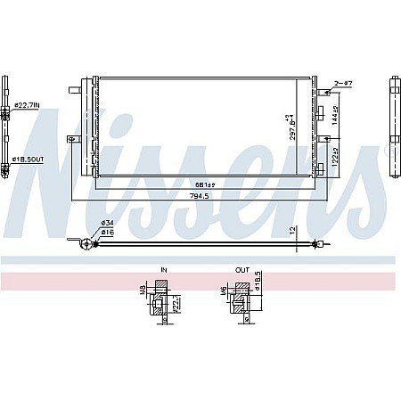 Condensator. climatizare A-C condenser with dryer aluminium FORD GALAXY III S-MAX FORD USA EDGE 1.5-2.0D 07.18- Nissens 940899