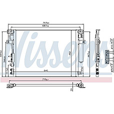 Condensator. climatizare A-C condenser with dryer CHRYSLER 300C LANCIA THEMA 2.7-6.1 09.04- CHRYSLER 300C (LX), Sedan, 09.2010 - Nissens 940348