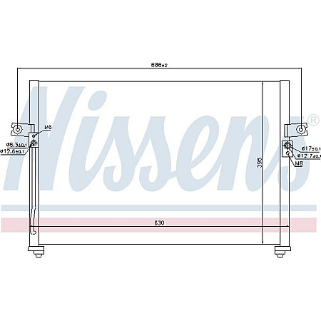 Condensator. climatizare A-C condenser HYUNDAI GRACE H-1 H-1 - STAREX H100 PORTER 2.4-2.5D-2.6D 07.93-12.07 HYUNDAI PORTER, Van, 07.1994 - 04.2004 Nissens 94038