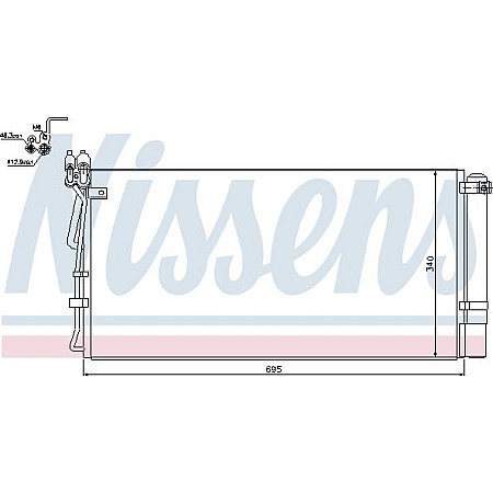 Condensator. climatizare A-C condenser with dryer HYUNDAI GENESIS 3.8 01.08-12.14 HYUNDAI GENESIS (BK38), Compartiment, 01.2008 - Nissens 940250