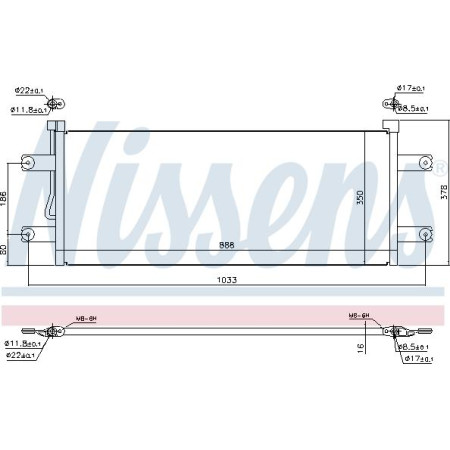 Condensator. climatizare Condensator A-C 888x350x16 MERCEDES ACTROS MP4 - MP5 ANTOS AROCS 07.11- MERCEDES-BENZ ACTROS MP4 / MP5 (963-0-C), 07.2011 - Nissens 940264