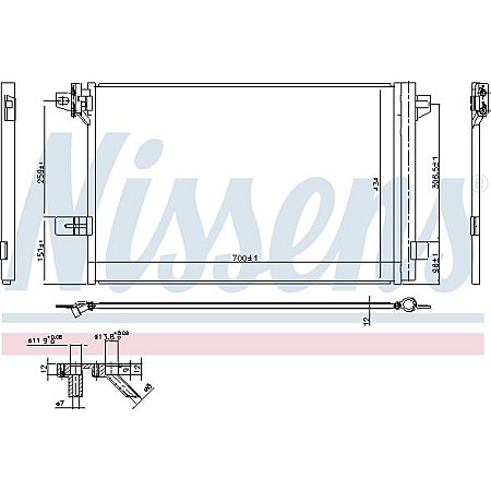 Condensator. climatizare A-C condenser with dryer fits. VW CALIFORNIA T6 CAMPER MULTIVAN T6 TRANSPORTER T6 TRANSPORTER T6 - CARA VW TRANSPORTER VI (SGB, SGG, SGJ), Autobuz, 04.2015 - Nissens 940732