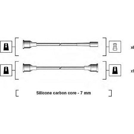 Set cablaj aprinder ZAZhIG PROVODA sarma kit. K-T Opel Kadett 1.6 84-91 OPEL REKORD E (17_, 11_, 14_, 16_, 18_, 19_), Sedan, 08.1977 - 08.1986 Magneti Marelli 941125460694