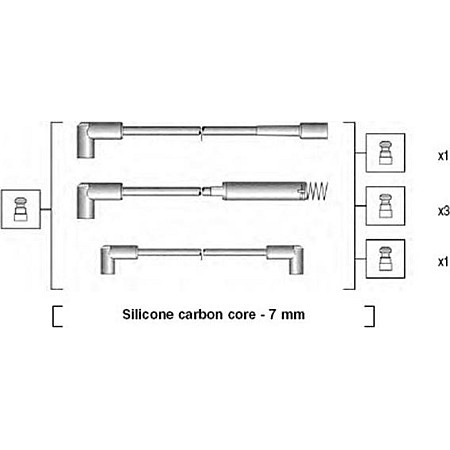 Set cablaj aprinder Wire Kit MSK672 PROVODA ZAZhIG MM. K-T OPEL ASTRA - CORSA 1.6 IE 91 - VAUXHALL ASTRA, Hatchback, 09.1979 - 08.1986 Magneti Marelli 941125180672